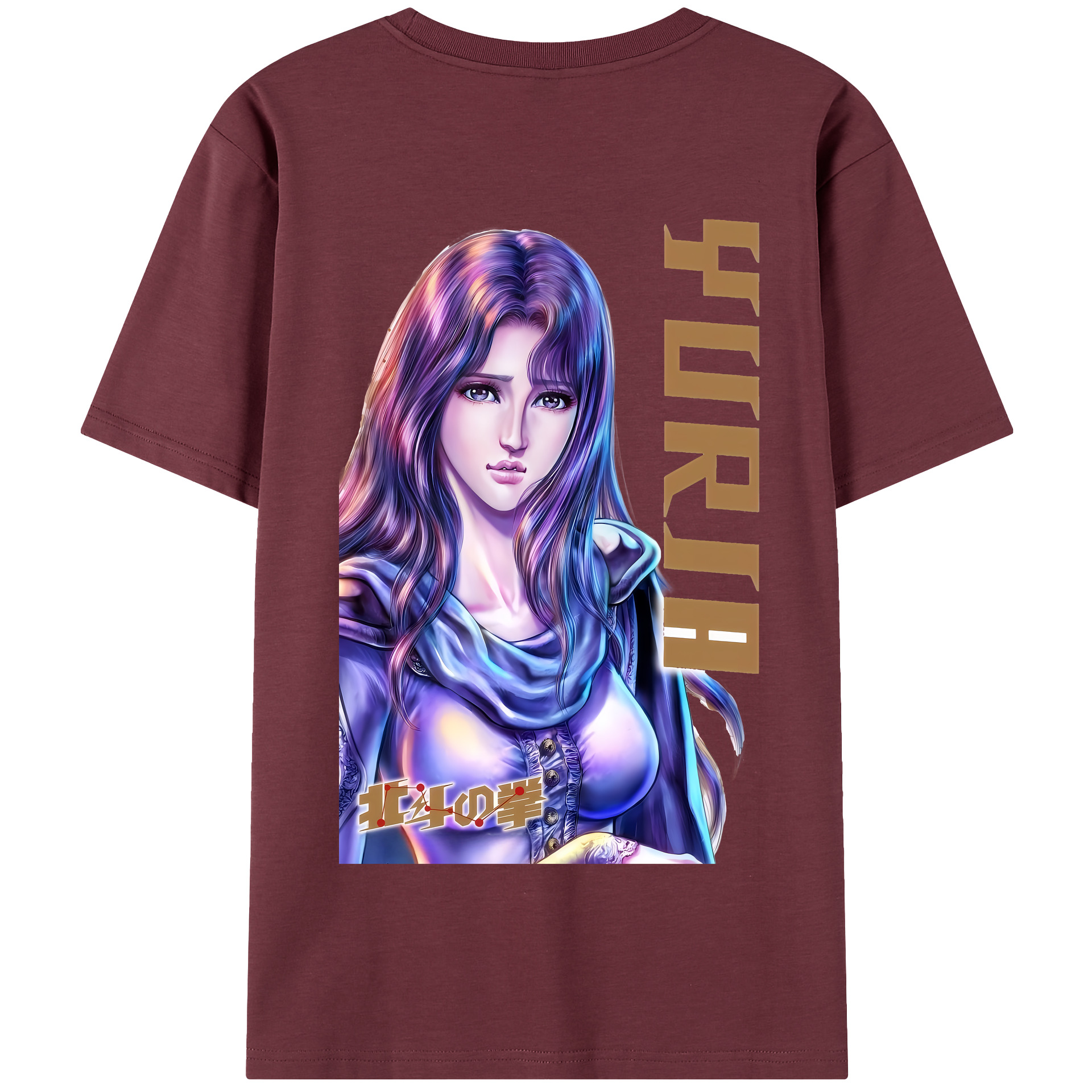 （画像用） 北斗の拳 Fist of the North Star 綿100％半袖Tシャツ（背面プリント）